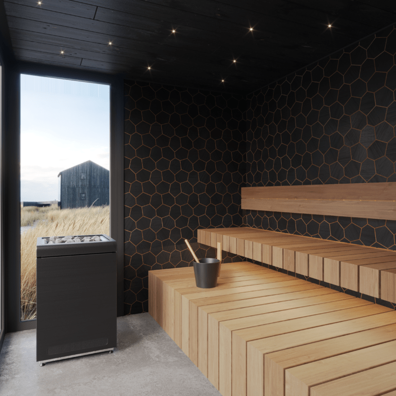 DecNord ROYAL Thermo Black Sauna Wood Panel
